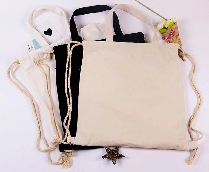 Canvas Solid Color Dual Tote Backpack